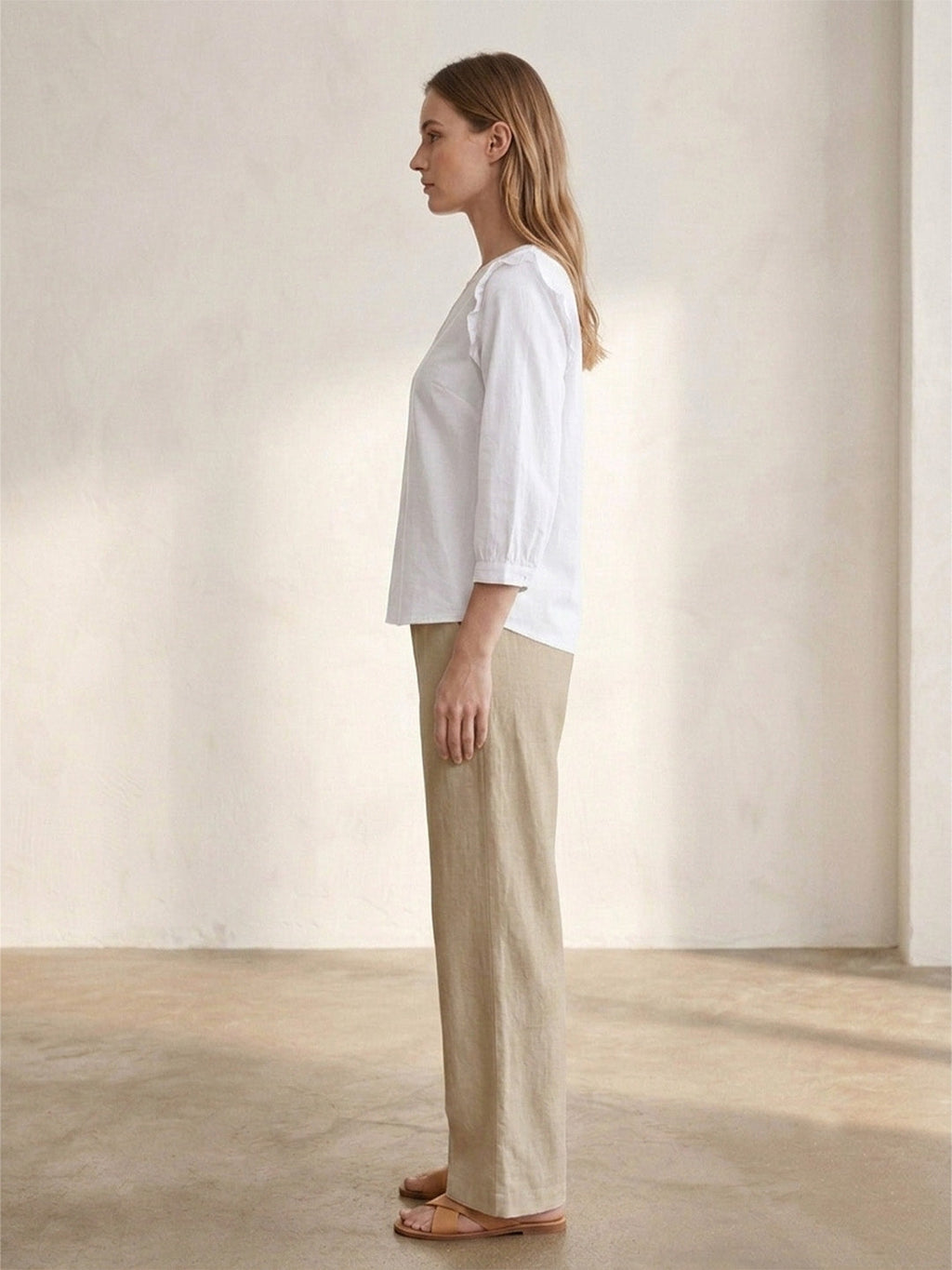 Cotton Frill White Top