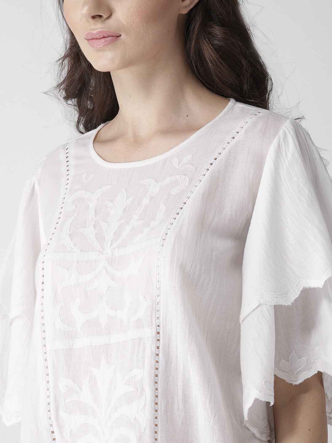 White Applique Top