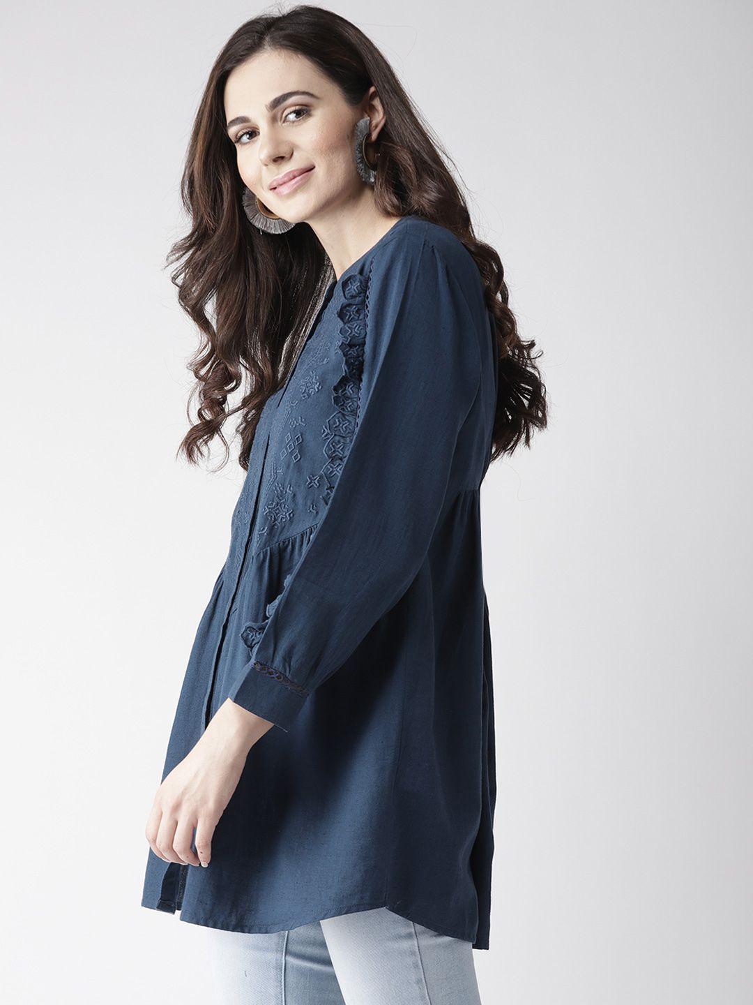 blue tunic top womens