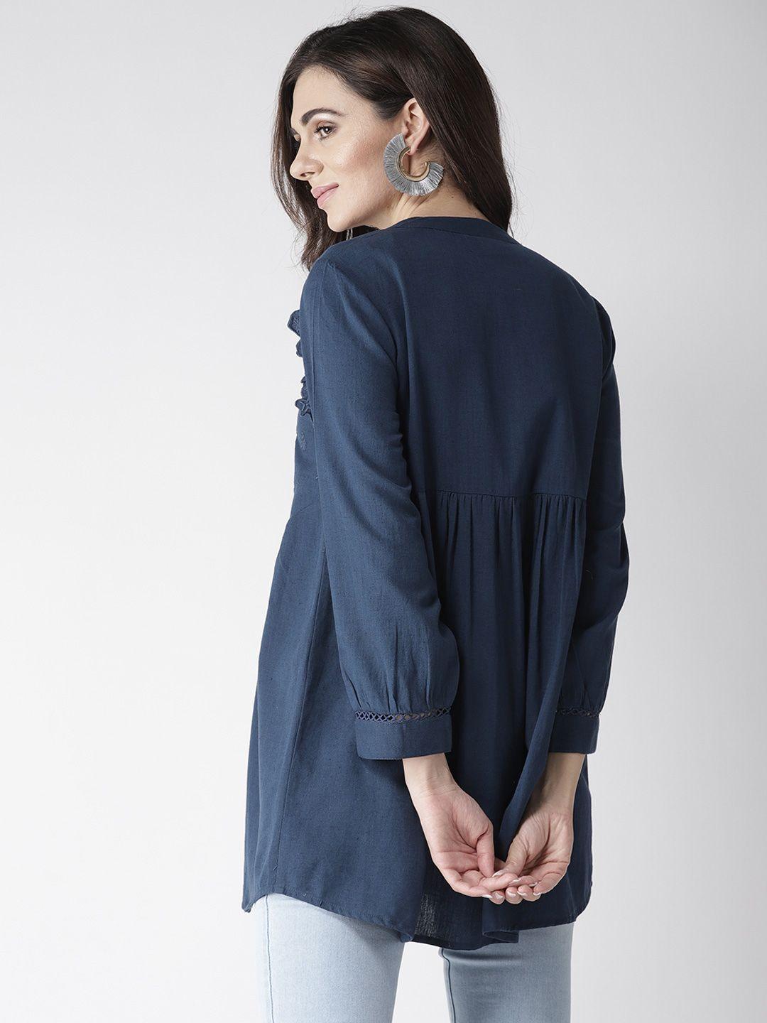 blue tunic top womens