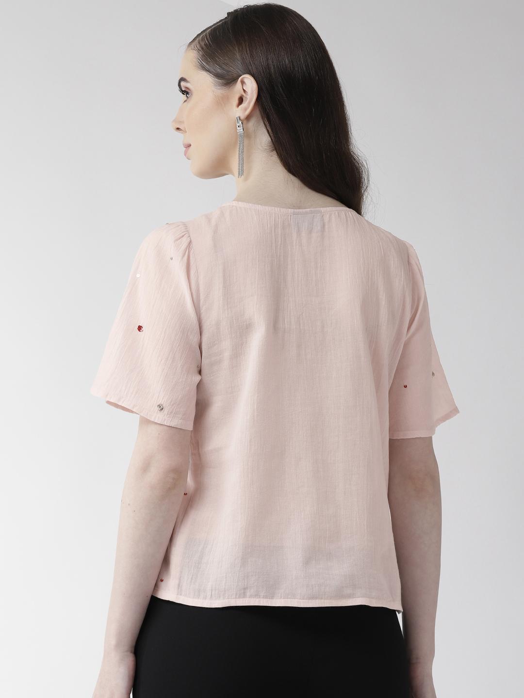 Pink Cotton Embellishment Top