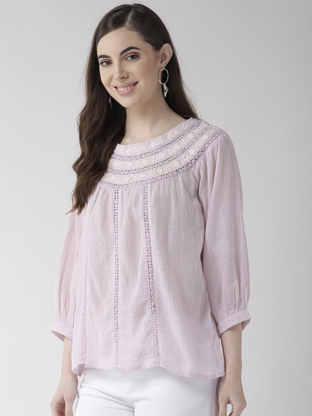 Embroidered Cotton Top
