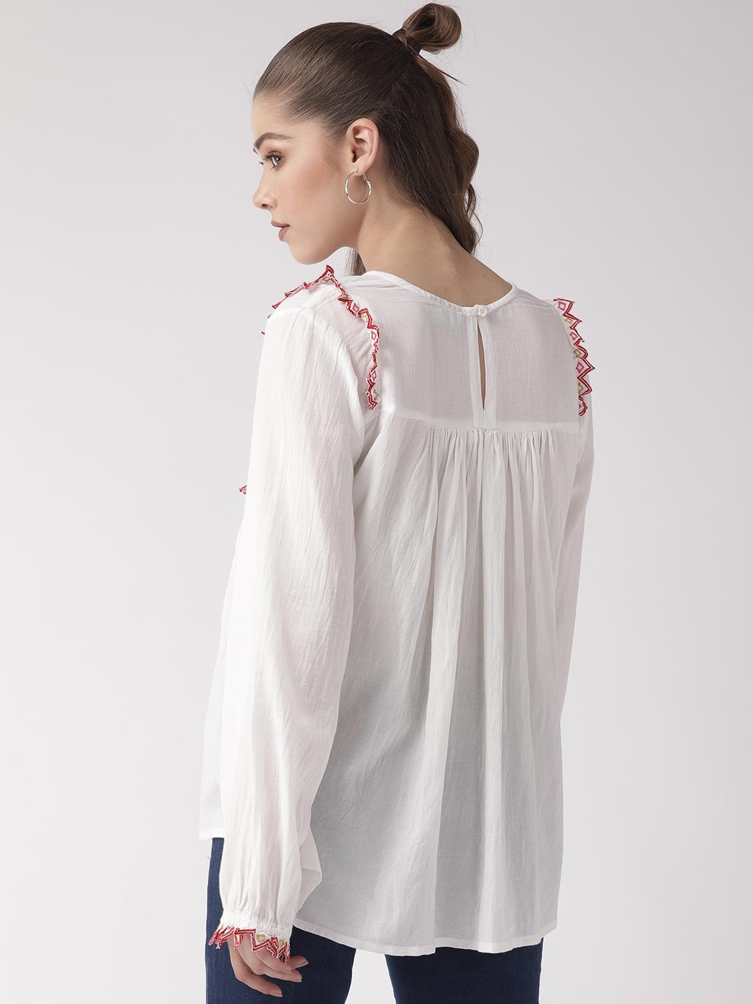 Multi Colour Embroidered Top