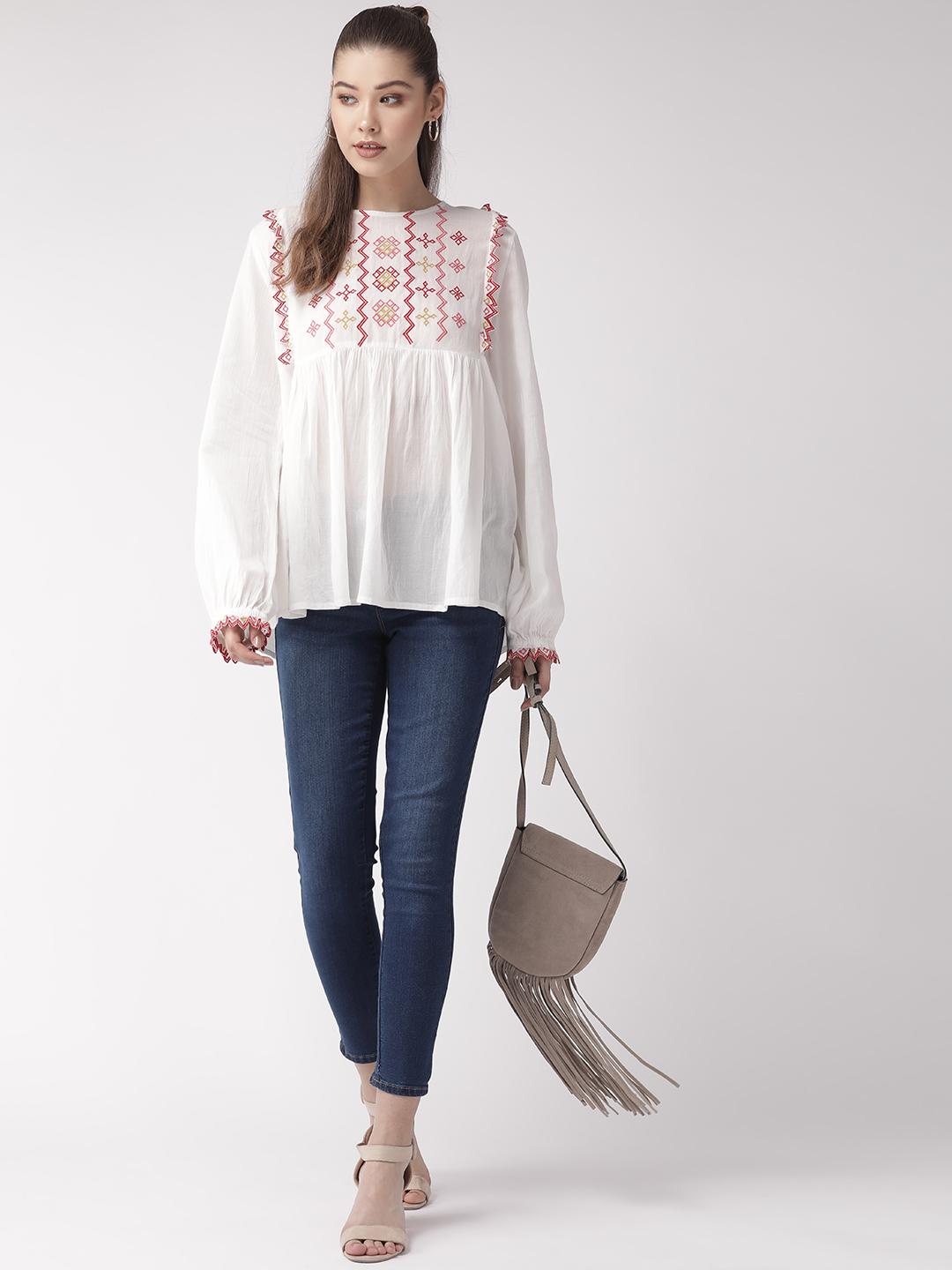 Multi Colour Embroidered Top