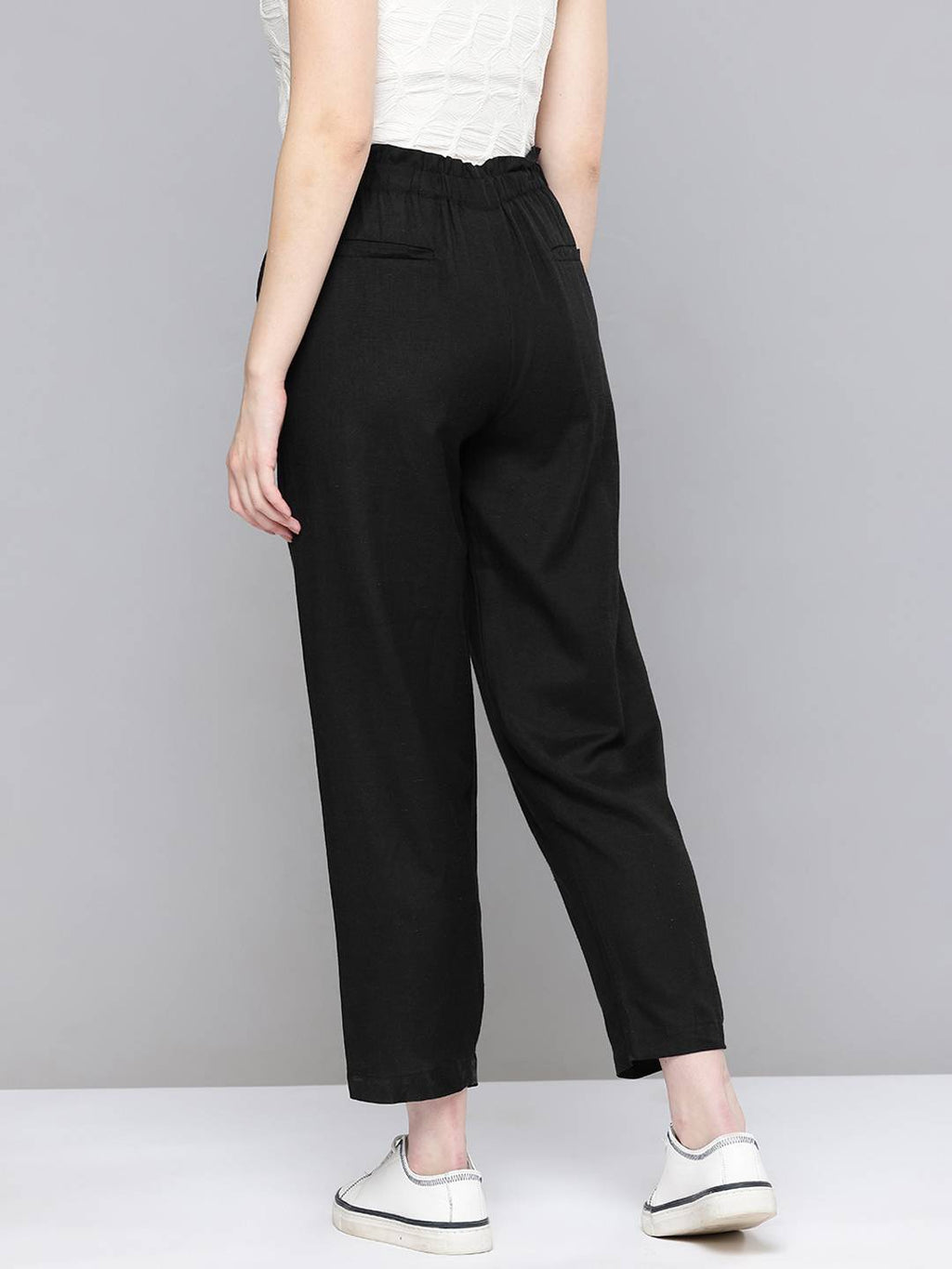 Scoup Women Relaxed Pleated Linen Trousers