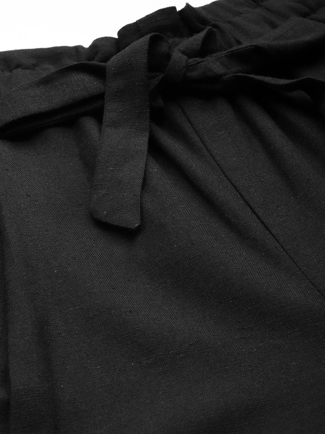 Scoup Women Relaxed Pleated Linen Trousers